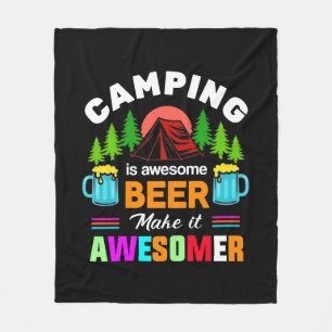 Camping är fantastisk öl Gör det fantastiskare-673 Fleecefilt