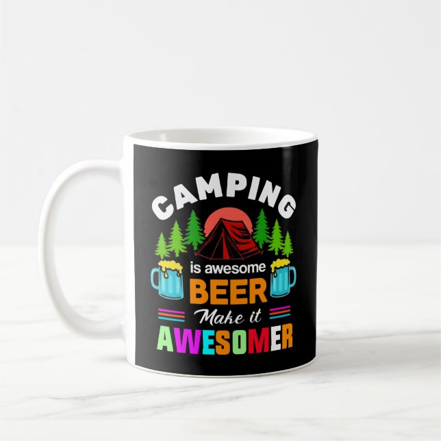 Camping är fantastisk öl gör det fantastiskare-673 kaffemugg (Vänster)