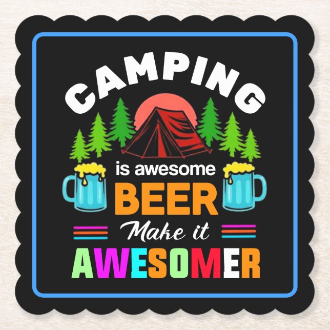 Camping är fantastisk öl Gör det fantastiskare-673 Underlägg Papper (Framsida)