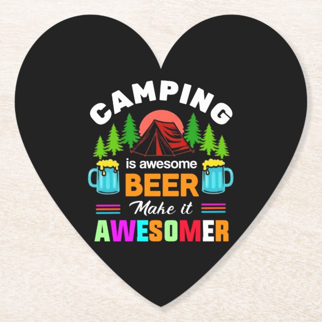 Camping är fantastisk öl Gör det fantastiskare-673 Underlägg Papper (Framsida)