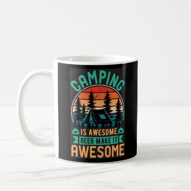 Camping är fantastisk öl Gör det fantastiskt-67356 Kaffemugg (Vänster)