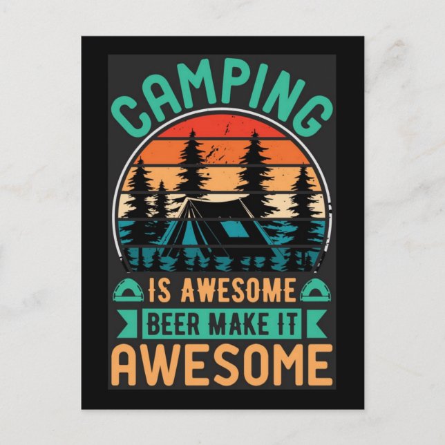 Camping är fantastisk öl Gör det fantastiskt-67356 Vykort (Framsida)