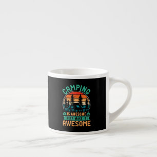 Camping är fantastisk öl gör det fantastiskt espressomugg