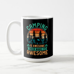 Camping är fantastisk öl gör det fantastiskt kaffemugg