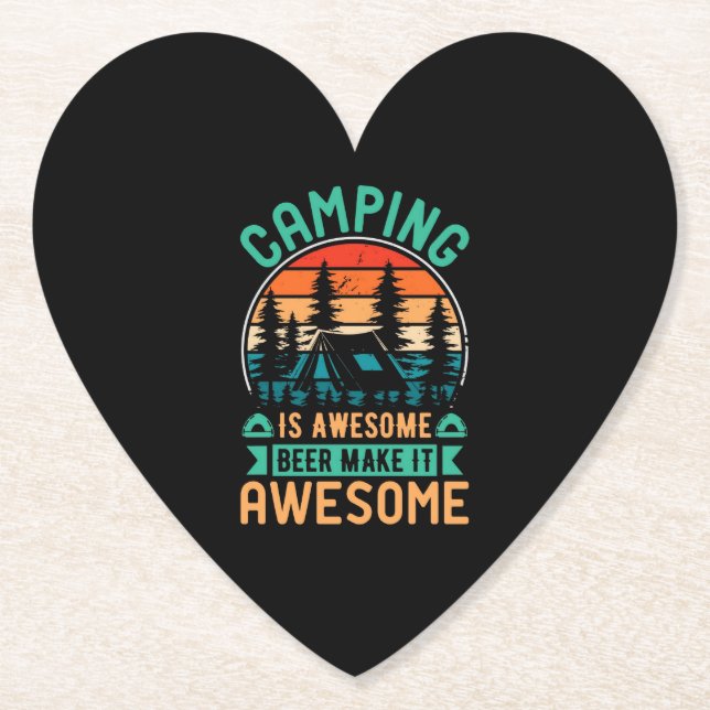 Camping är fantastisk öl gör det fantastiskt underlägg papper (Framsida)