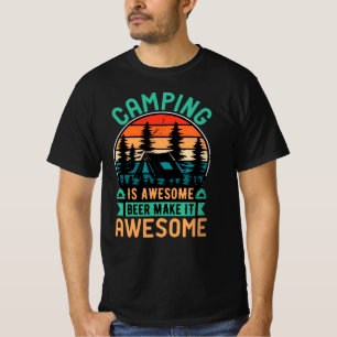 Camping är fantastiskt öl gör det fantastiskt t shirt
