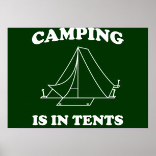 Camping är i Tält Poster