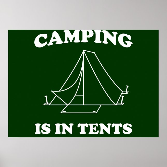 Camping är i Tält Poster (Framsidan)