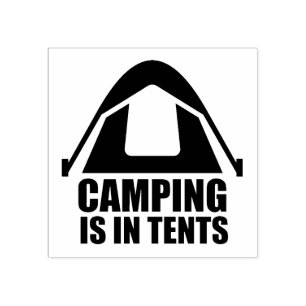 Camping är i Tält Stämpel