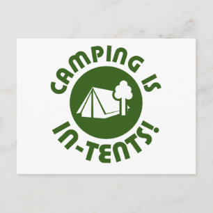 Camping är i tält vykort