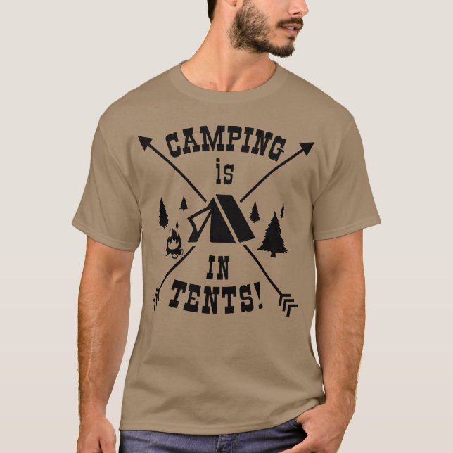 Camping är Inents vintage T Shirt (Framsida)