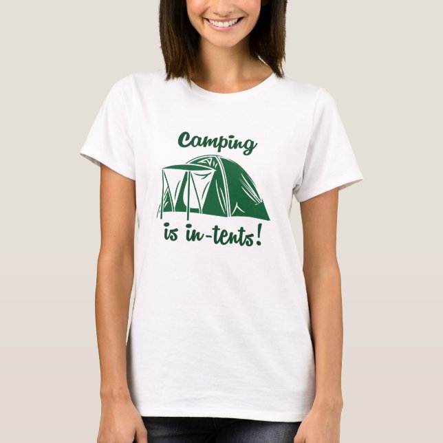 Camping är intensivt t shirt (Framsida)