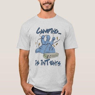 Camping är Intents Funny Pun T Shirt