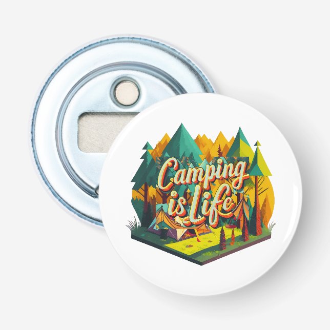 Camping är livet flasköppnare (Framsidan)