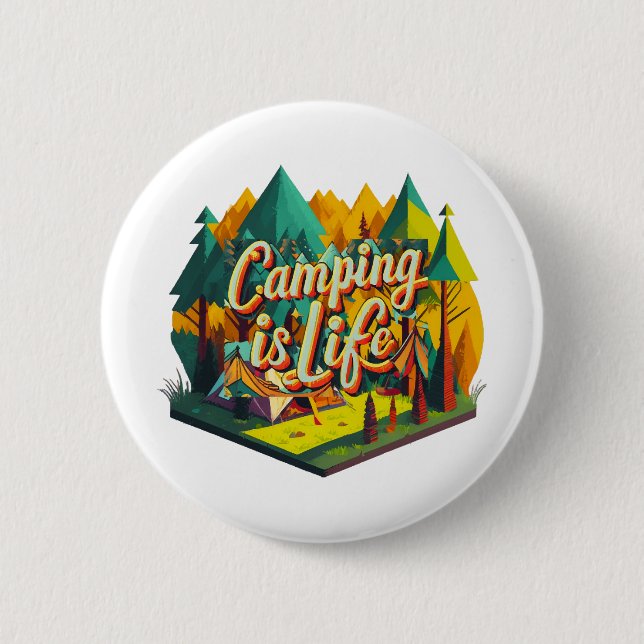 Camping är livet knapp (Framsida)