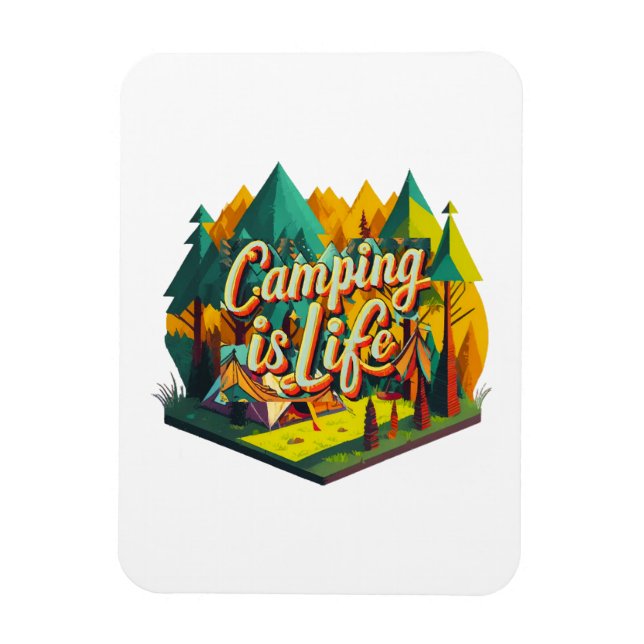 Camping är livet magnet (Vertikal)