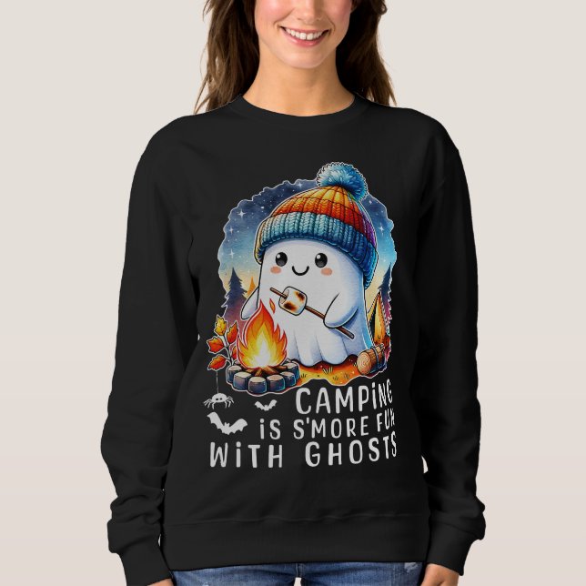 Camping är mer Roligt med Spöken Halloween T Shirt (Framsida)