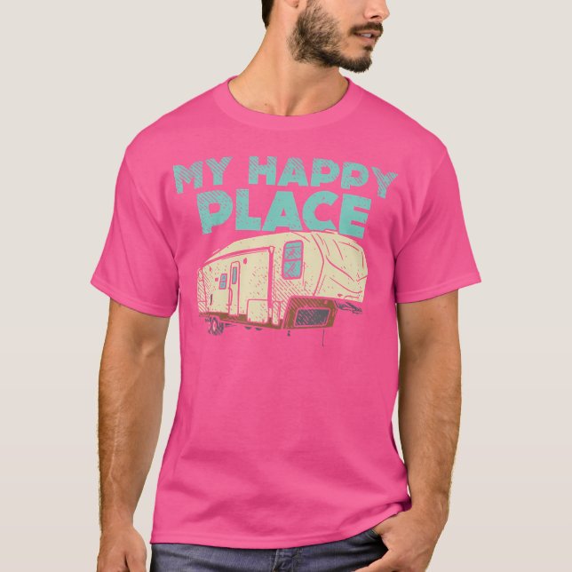 Camping är min 5:e Ställe-hjullägerkamera i Lyckli T Shirt (Framsida)