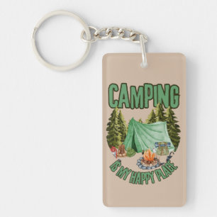 Camping är min akrylkedja i lycklig ställe