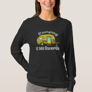 Camping är min favorit säsong trailer husbil t shirt