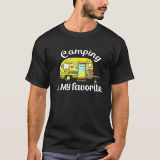 Camping är min favorit säsong trailer husbil t shirt