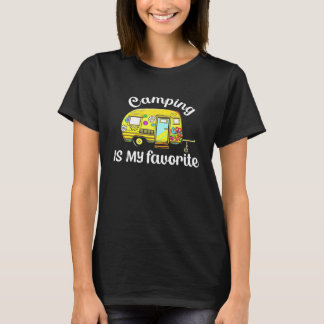 Camping är min favorit säsong trailer husbil t shirt