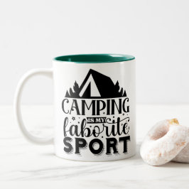 Camping är min favorit sport Två-Tonad mugg