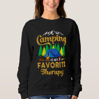 Camping är min favorit terapi Söt Vintage T Shirt