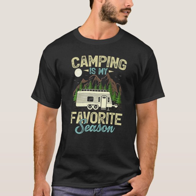 Camping är min favoritårskamrat t shirt (Framsida)