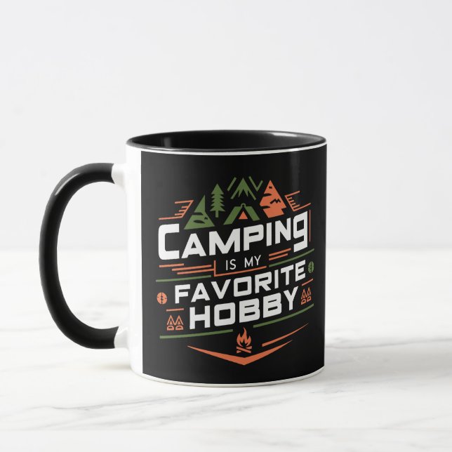 Camping är min favorithobby mugg (Vänster)