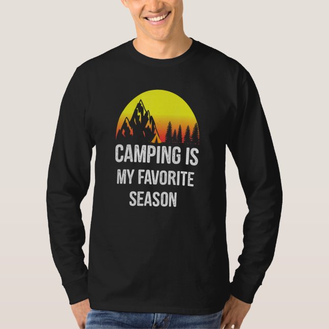 Camping är min favoritsäsong - Camping T Shirt (Framsida)