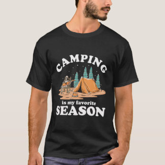 Camping är min favoritsäsong, underlig kampanj t shirt