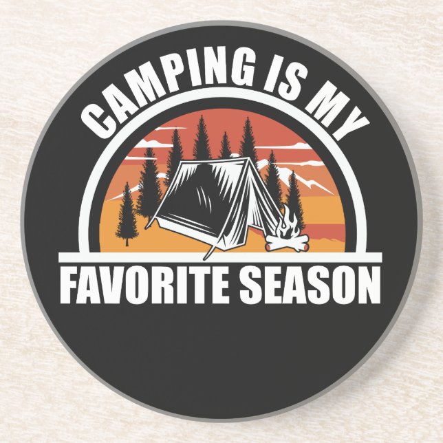 Camping är min favoritslogan för en rolig kamper underlägg (Framsidan)