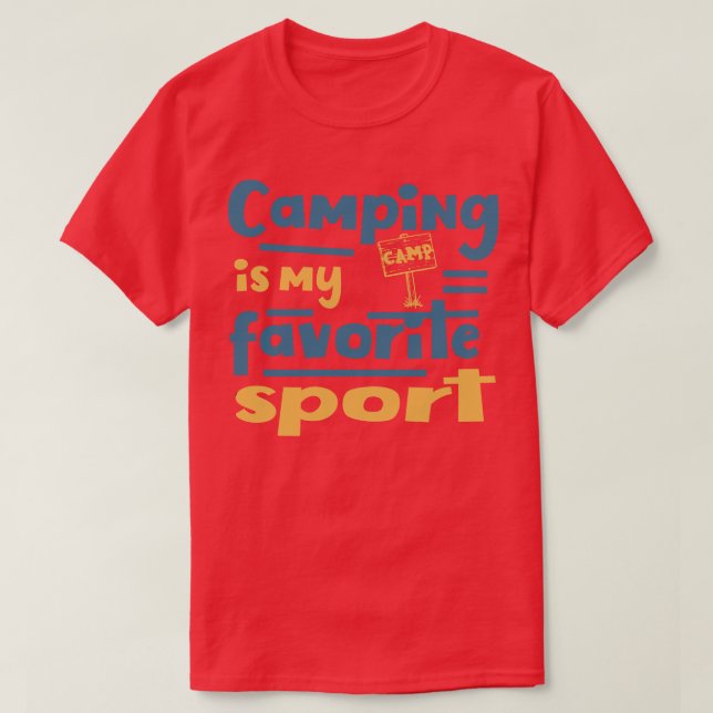 Camping är min favoritsport, en fin kamper t shirt (Design framsida)