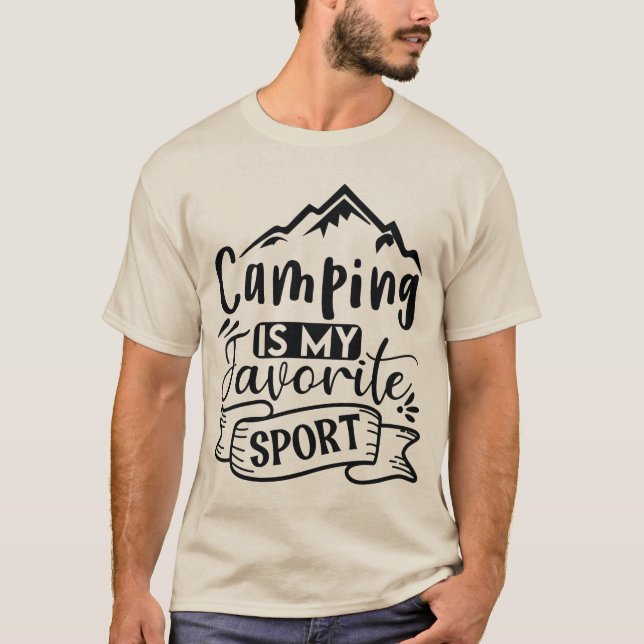 Camping är min favoritsport T-Shirt (Framsida)