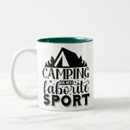 Camping är min favoritsport Två-Tonad mugg