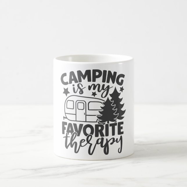Camping är min favoritterapi, en ljudig Camper säg Kaffemugg (Center)