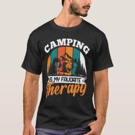 Camping är min favoritterapi Funny Camper Camp T Shirt