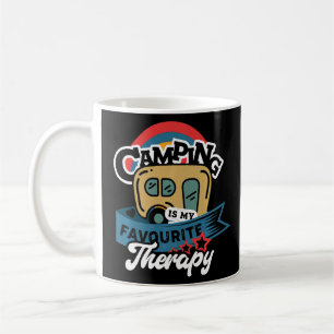 Camping är min favoritterapi och är en fin hiking  kaffemugg