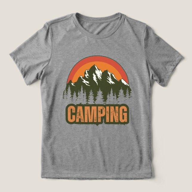Camping är min favoritterapi, roligt camping t shirt (Design Framsida)