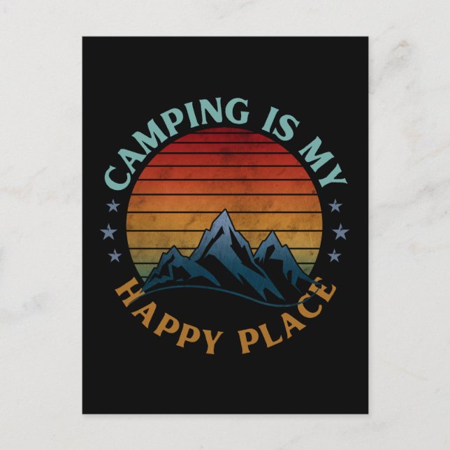 CAMPING ÄR MIN GLADA PLATS VYKORT (Framsida)