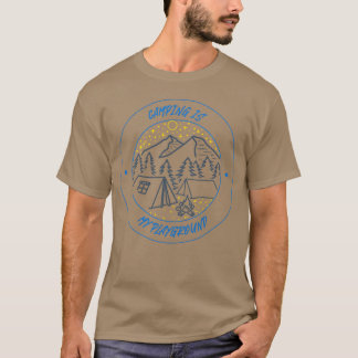 Camping är min Lekplats stjärnor retro T Shirt