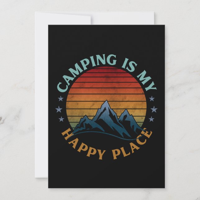 CAMPING ÄR MIN LYCKLIGA PLATS JULKORT (Framsida)