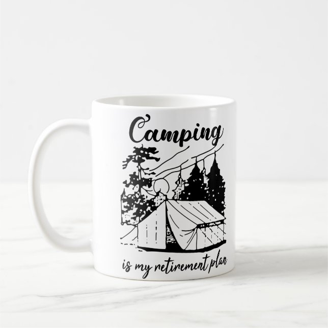 Camping är min pension-plan 2021 kaffemugg (Vänster)