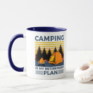 Camping är min pension-plan Funny Camping Gift Mugg