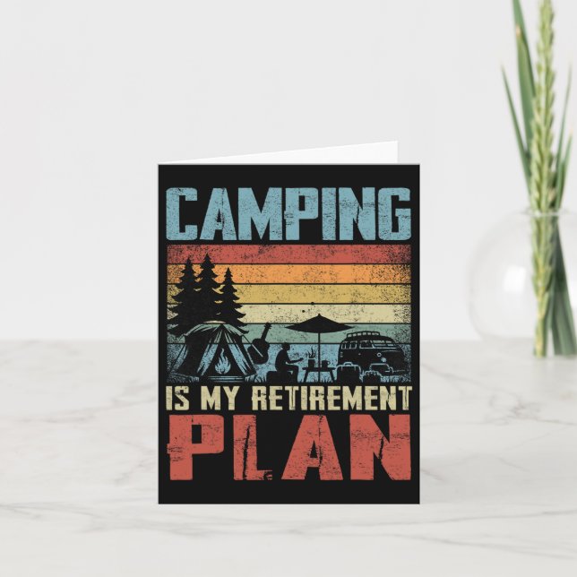 Camping är min Pension-plan, indragen Camper Kort (Framsida)