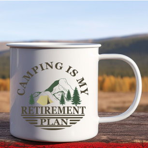Camping är min pension-plan. kaffemugg