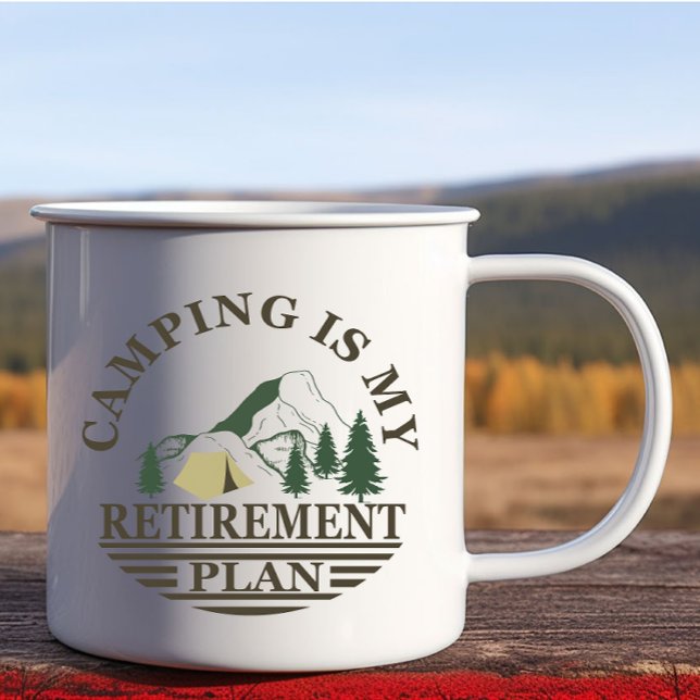 Camping är min pension-plan. kaffemugg (Skapare uppladdad)