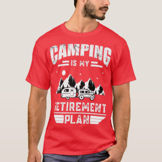 Camping är min pension-plan, sommarcamping vinta t shirt