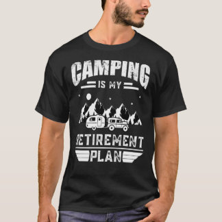 Camping är min pension-plan, sommarcamping vinta t shirt